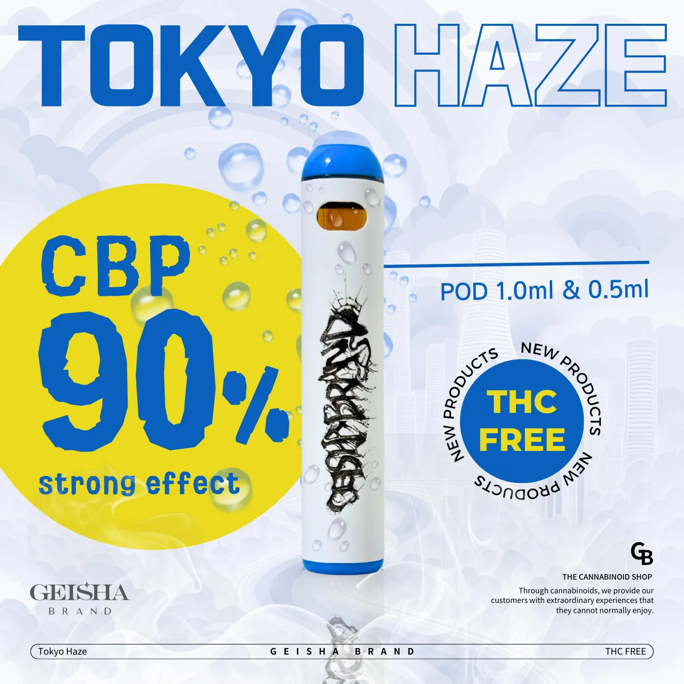 Tokyo Haze CBP 90% 使い捨てリキッド – GEISHA BRAND