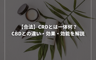 【合法】CRDとは一体何？CBDとの違い・効果・効能を解説