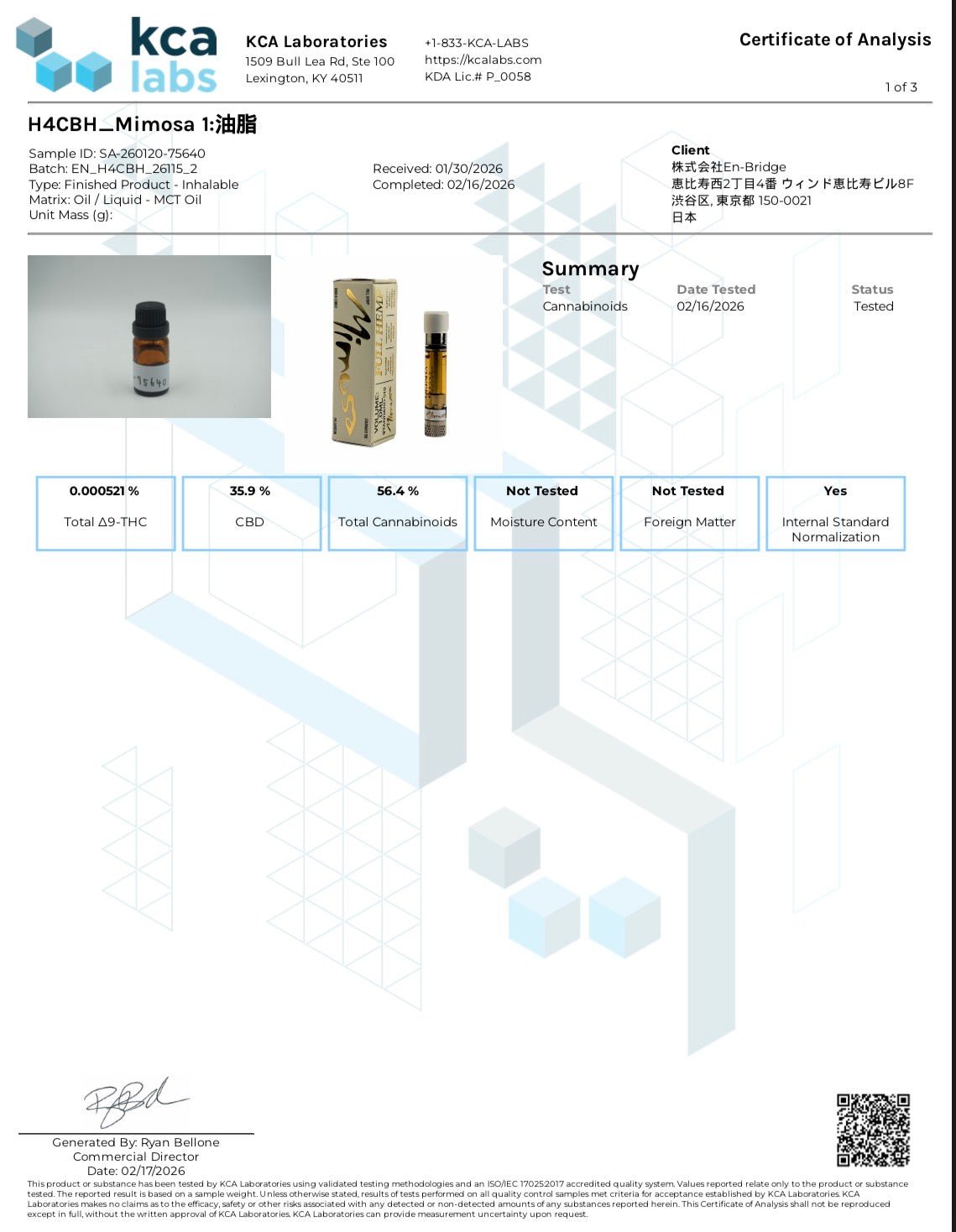 MIMOSA H4CBHリキッド 1ml – GEISHA BRAND